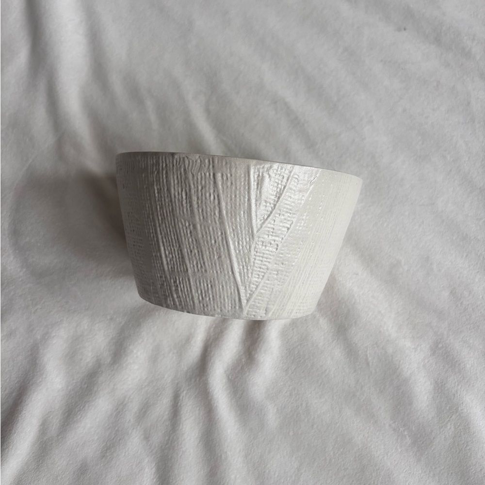Textured Ceramic Planter / Bowl - White